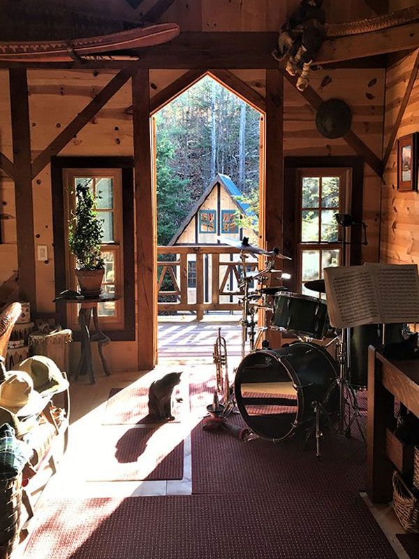 Looking out of a Wee Cabin